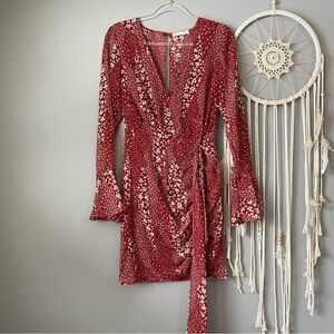 Here Comes The Sun Simona Wrap Floral Print Dress